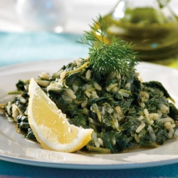 Σπανακόρυζο (Ελληνική χορτοφαγική κουζίνα)